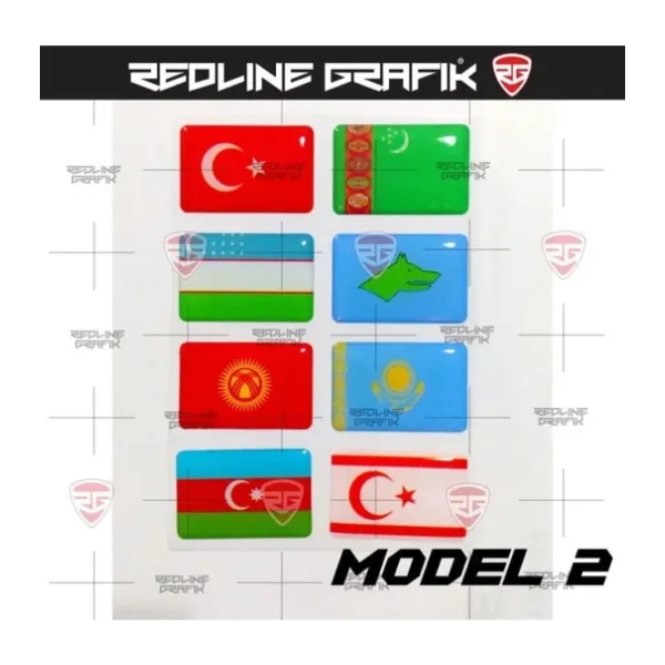 Redline Grafik Türk Devletleri Sticker Set