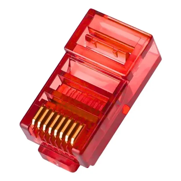 RJ45 Cat5 Cat6 8P8C Erkek Soket - Kırmızı