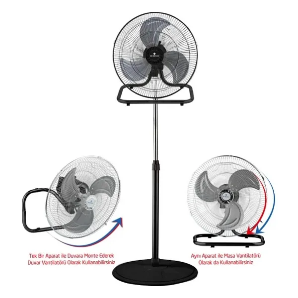 RUBENİS RBS-20 Premium 18 inç 130W Sanayi Tipi Fonksiyonel Vantilatör