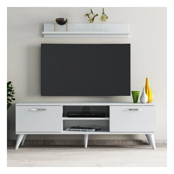 Safir 138 lik L Raflı Tv Ünitesi Beyaz - TVU0401