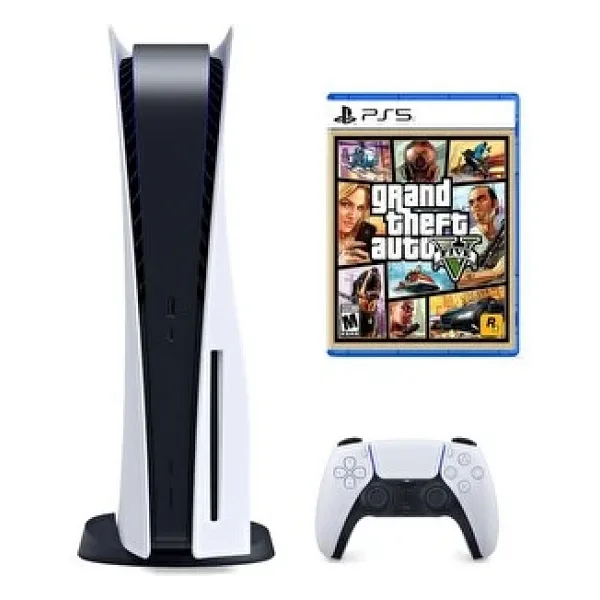 Sony Playstation 5 Diskli Oyun Konsolu + Gta V 5 PS5 Oyun (İthalatçı Garantili)
