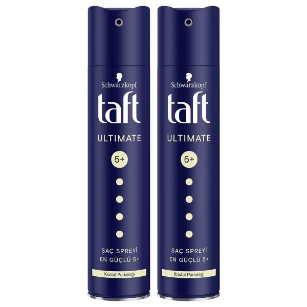 Taft Ultimate En Güçlü 5+ 250 ml 2 Adet Saç Spreyi