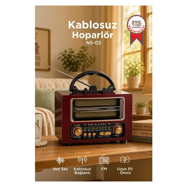 Torima NS-02 Bluetooth Nostajik Radyo