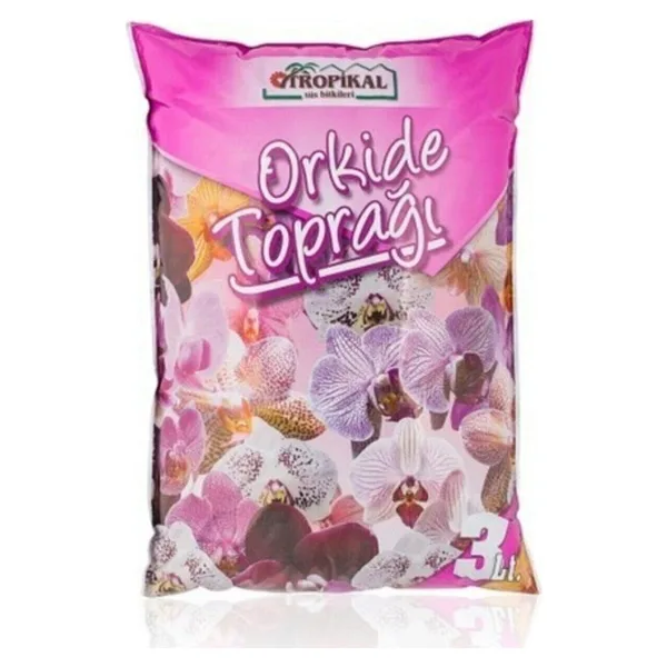 Tropikal Orkide Toprağı ( 3 Litre ), Vitaminli Orkide Toprağı, Orkide Çiçeklendirme Toprağı Orkide-Toprak