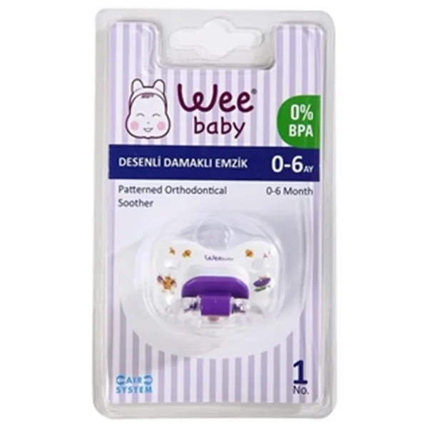 Wee Baby 833 Desenli Silikon Damaklı No:1 0-6 Ay Emzik