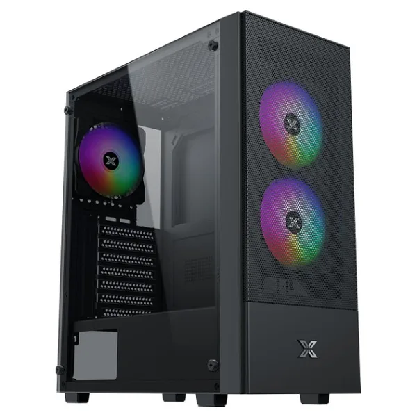 Xigmatek EN41655 Hero Iı Aır 3f Mesh Temperli Camlı 3x12CM Sabit Rainbow Atx Mid-T Gaming Oyuncu Kas - Siyah