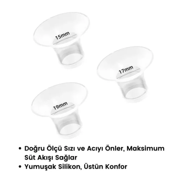 Bebebao Silikon Başlık Flanş Küçültücü 15-17-19 mm (P8 Pro Uyumlu)