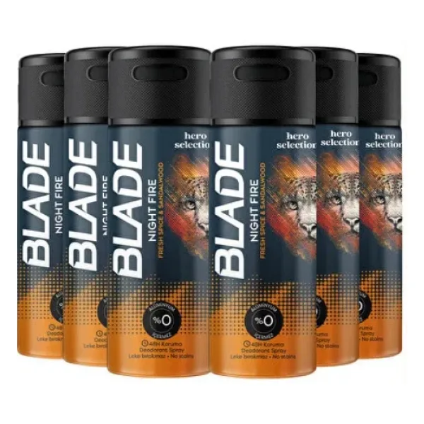 Blade Hero Selection Serisi Night Fire Erkek Deodorant 6x150 Ml