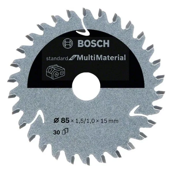 Bosch - Standard For Serisi Çoklu Malzeme Için Akülü Daire Testere Bıçağı 85x15 mm 30 Diş