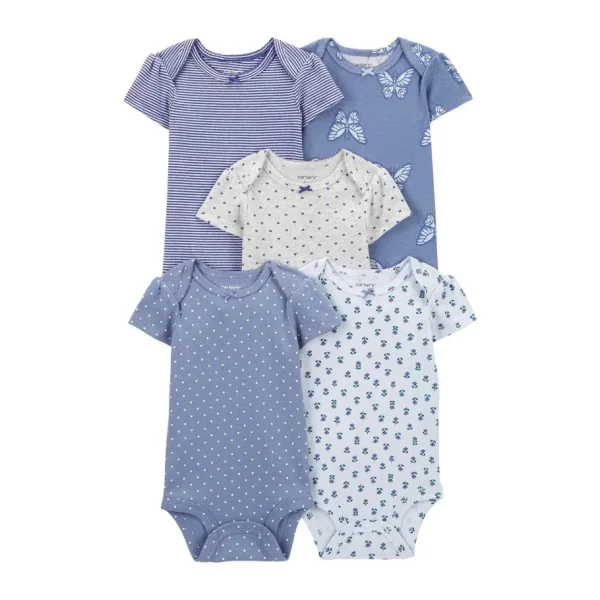 Carter's Kız Bebek Body Kısa Kollu 5'li Paket