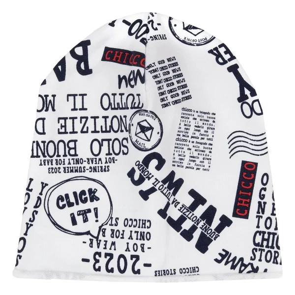 Chicco Unisex Bebek Şapka, Siyah/Beyaz, 3-4 Yaş