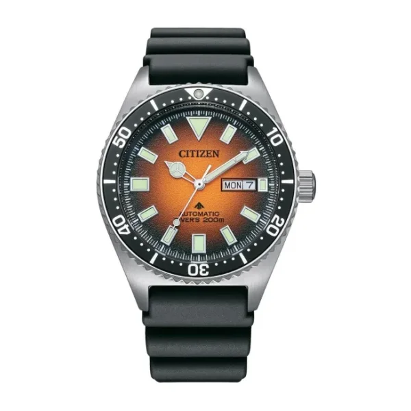 Citizen Promaster Marine NY0120-01ZE Kauçuk Kordon Turuncu Erkek Kol Saati