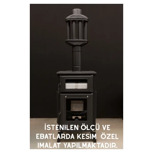 Dorello 50 x 29 cm Yüksek Isıya Dayanıklı Şömine Kuzine Soba Camı 4 mm - Seramik Cam (Bal Rengi / Şeffaf)