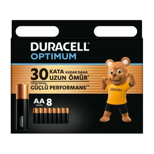 Duracell Optimum 8'li Alkalin AA Kalem Pil