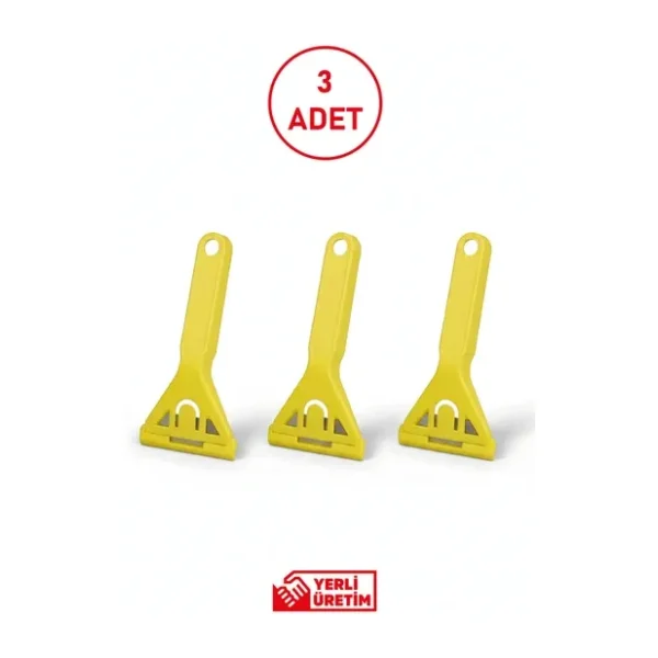 Eltos Cam Kazıma Bıçağı 3'Lü Set Paslanmaz Çelik, Ergonomik Saplı, Güvenli Temizlik Aracı