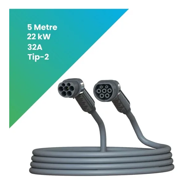 Filşarj Elektrikli Araç Şarj Kablosu Ac Tip-2 22 Kw (5 Metre )