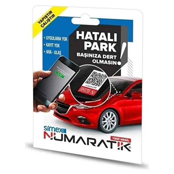 Hanedanev Numaratik Qr Okuyucu Hatalı Park Cam Etiketi Sticker Numaranız Görünmez
