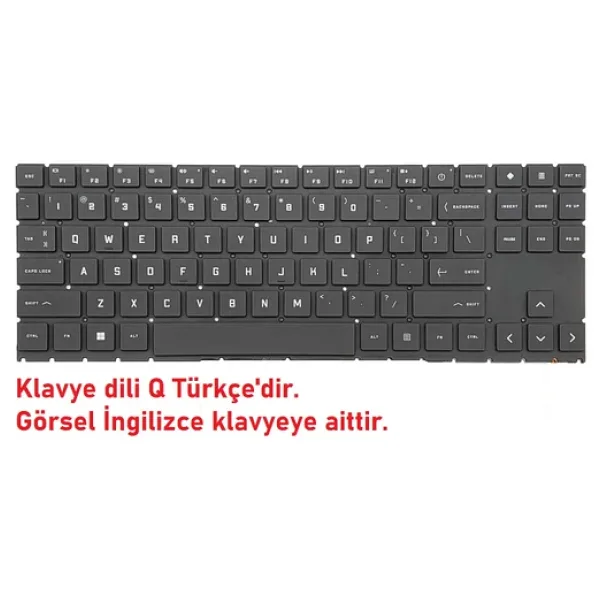 Hp Omen 16-c Klavye Işıklı V1 (Non-Numeric) RGB Backlit