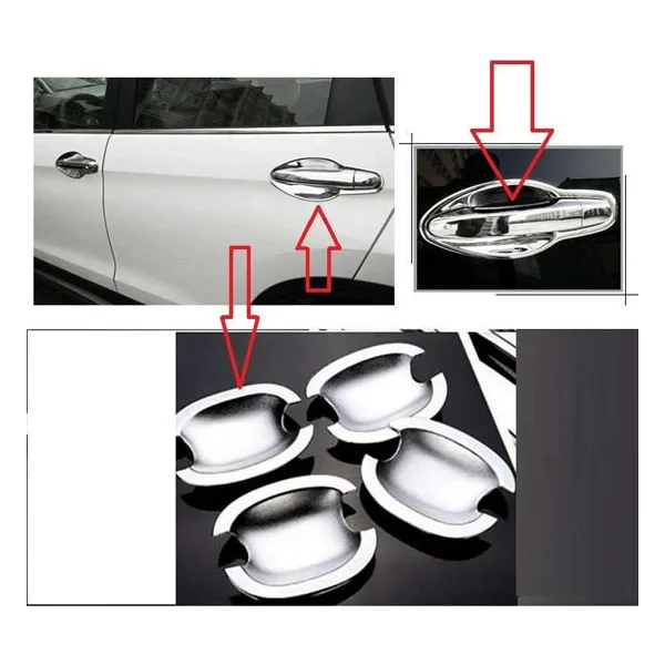 Hyundai Tucson Uyumlu 2004 2014 Dış Kapı Kolu İç Kaplama ABS Krom Parça