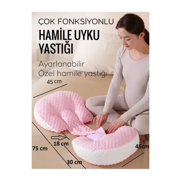i lin baby Hamile Yastığı, Çok Fonksiyonlu Hamile Destek Yastığı, Hamile Uyku Yastığı, 30 X 45 Iki Parça