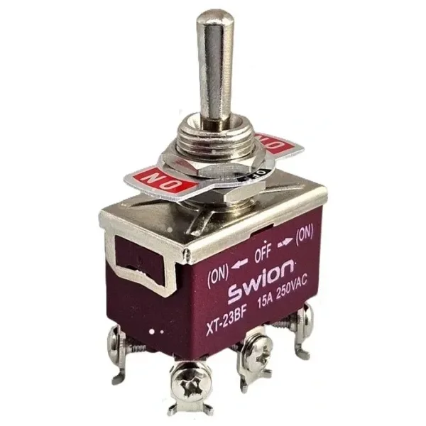 IC-160S SWION Toggle Switch Mom-Off-Mom Ø12mm 15A 6P XT-23BF