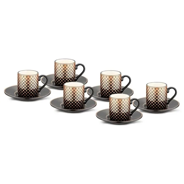 Jumbo Cinder 12 Parça 6 Kişilik Kahve Fincan Takımı