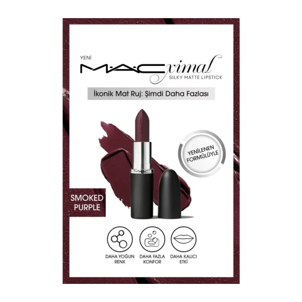 M.A.C Macximal Silky Matte Smoked Purple Stick Ruj