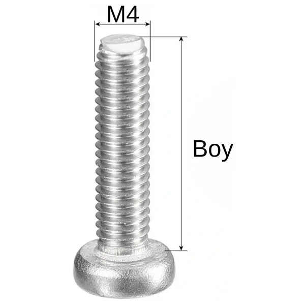 M4X10mm YSB Vida – DIN7985 (Yıldız Silindir Başlı Civata) 10 Adet