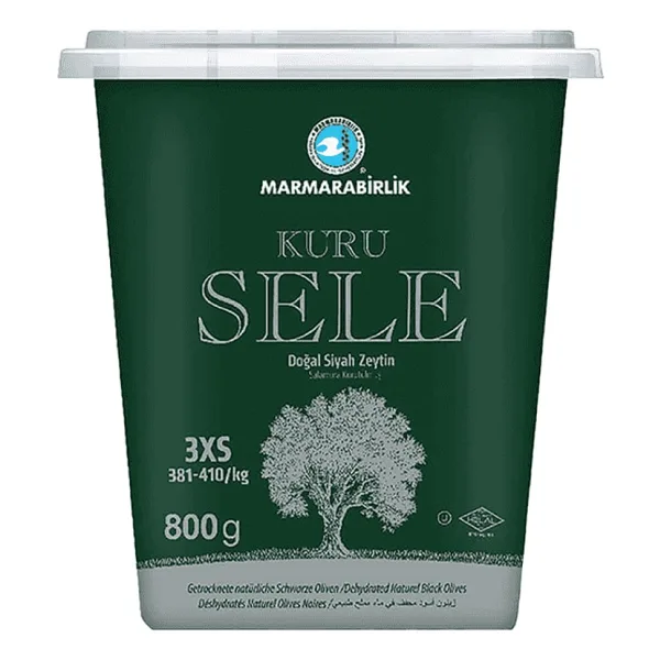 Marmarabirlik Kuru Sele 800 gr 3XS (381-410) Siyah Zeytin