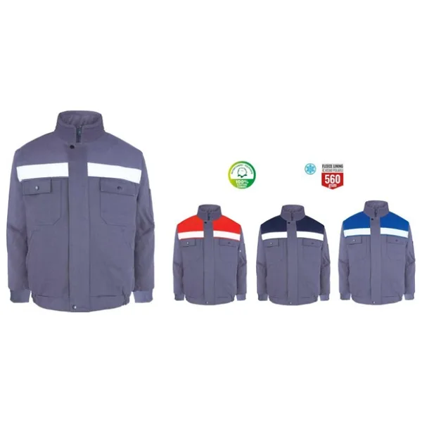 Myform Kışlık Çok Cepli Iç Yapısı Polarlı Myform Marka 3117 Winto Iş Montu Gri Renk Yüzde Yüz Pamuk - 2XL