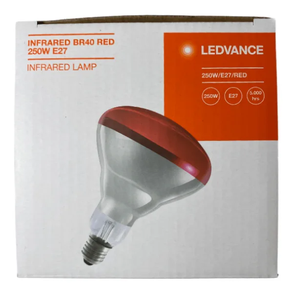Osram Ledvance 250W Infrared Ampul Br40 E27 Isiticili Lamba Kirmizi Isik (2 Adet)