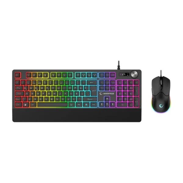 Rampage Jazzy V2 KM-9858 RGB Kablolu Oyuncu Klavye Mouse Seti