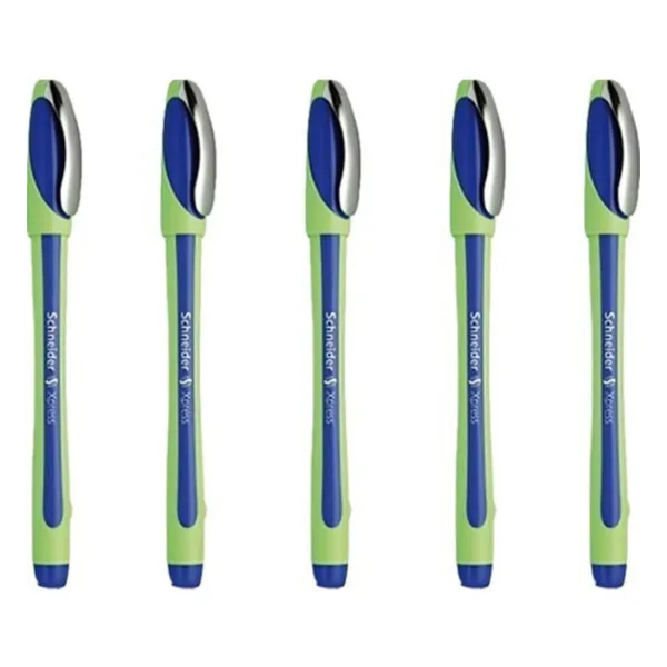 SCHNEIDER Mavi Ince Uçlu Keçeli Kalem Fineliner Xpress 0.8 Mm 5 li Paket