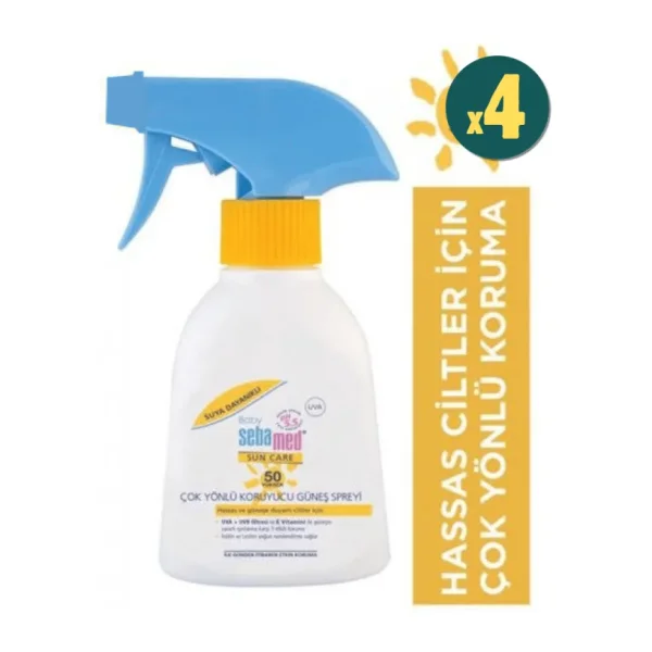 Sebamed Sun Care Çok Yönlü Koruyucu 200 Ml 4 Adet 50 Faktör Bebek Güneş Spreyi
