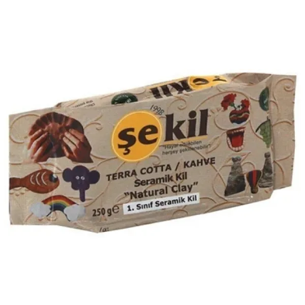 Şekil 1.kalite Seramik Kil Hamuru 250 gr Kahverengi