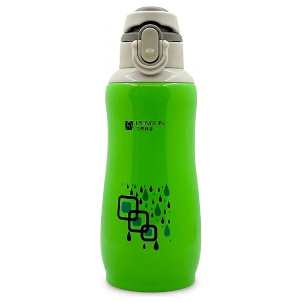 Sema Baby Penguen Kilitli Paslanmaz Çelik Yeşil Termos 600 ml