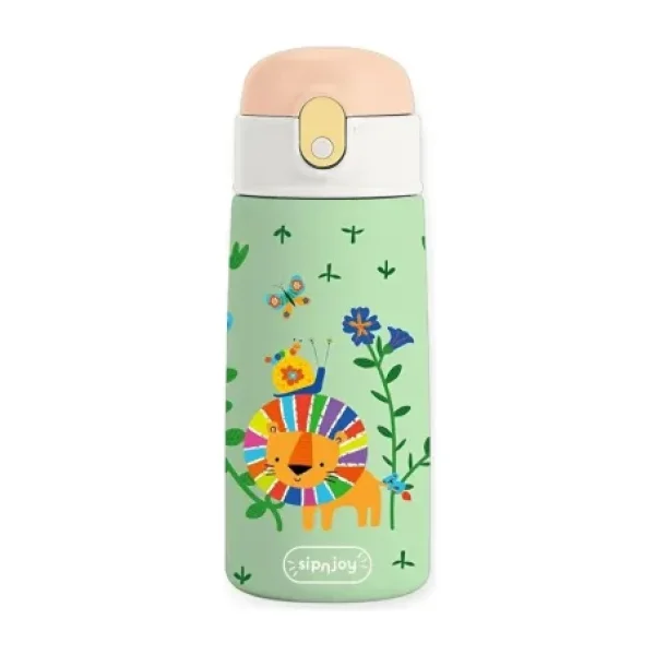 SipnJoy - Sipsquad Çocuk Su Termosu 480 ml - Lively Roar (2 Adet)