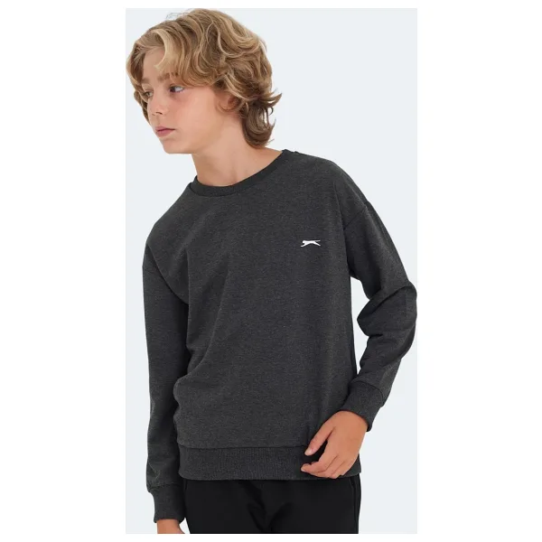 Slazenger Luppa IN Koyu Gri Çocuk Sweatshirt