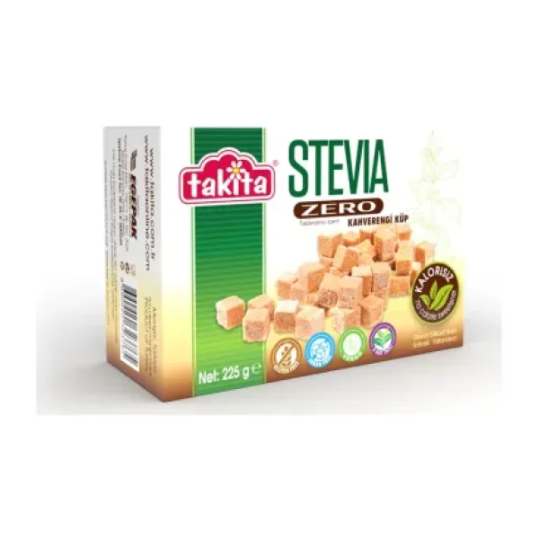 Takita Stevia Zero 225 gr Kahverengi Küp Tatlandırıcı