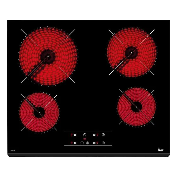 Teka TZ 6415 Vitroseramik Elektrikli Siyah Ankastre Ocak