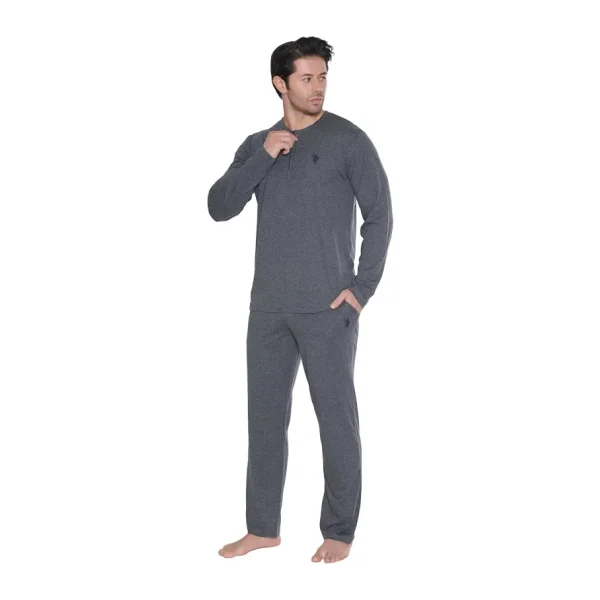 U.S. Polo Assn. Erkek Antrasit Melanj Pijama Takım