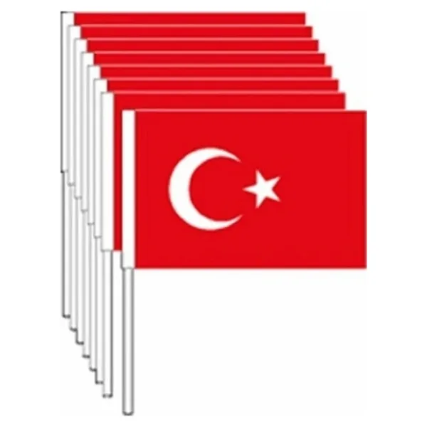 Vatan Sopalı Ay Yıldız Bayrak Küçük 80Li Türk Bayrağı