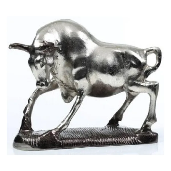 Vitale Toro Dekoratif Obje Antik Silver AK.IX0054