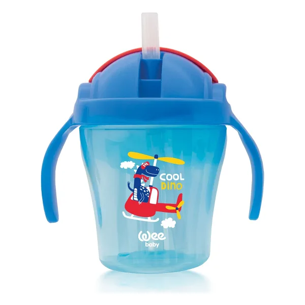 Wee Baby Pipetli Bardak 200 ml - MAVİ