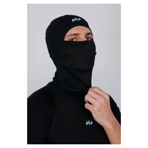 Wild Athletic Balaklava Siyah Ski Termal Spor Açılır Ağızlı Motor Maske Drop Down