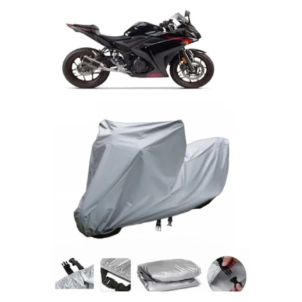 Yamaha Yzf R25 Gri Motosiklet Brandası Arka Çanta Uyumlu Değildir