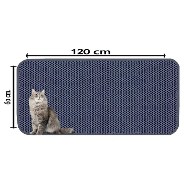 Aktunç Elekli Tuvalet Önü Kedi Kumu Paspası 60x120 Cm Gri