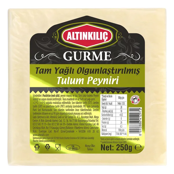 Altınkılıç Gurme İzmir Tulum Peyniri 250 gr