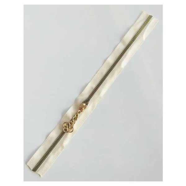 Angel Çanta Aksesuar Başlıklı Fermuar 40 Cm Light Gold Metal Krem