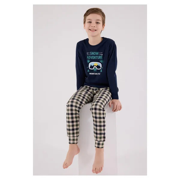 Arnetta Erkek Çocuk Lacivert Pijama Takımı - 3 - 4 Yaş